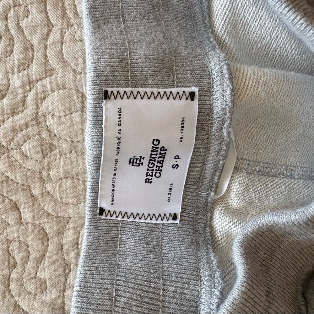 Gray Sweatpants with Cream Drawstrings - Picture 2 of 3